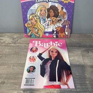 Barbie The Unofficial Story Magazine & Barbie Coloring Poster Kid Adult Classic